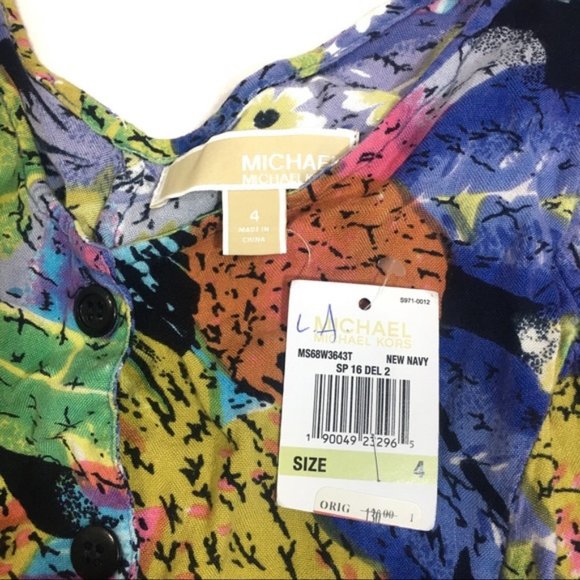 3/$30 NWT Michael Kors tropical patchwork skort … - Picture 4 of 4